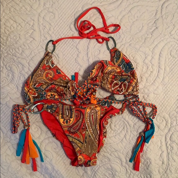 paisley bikini set